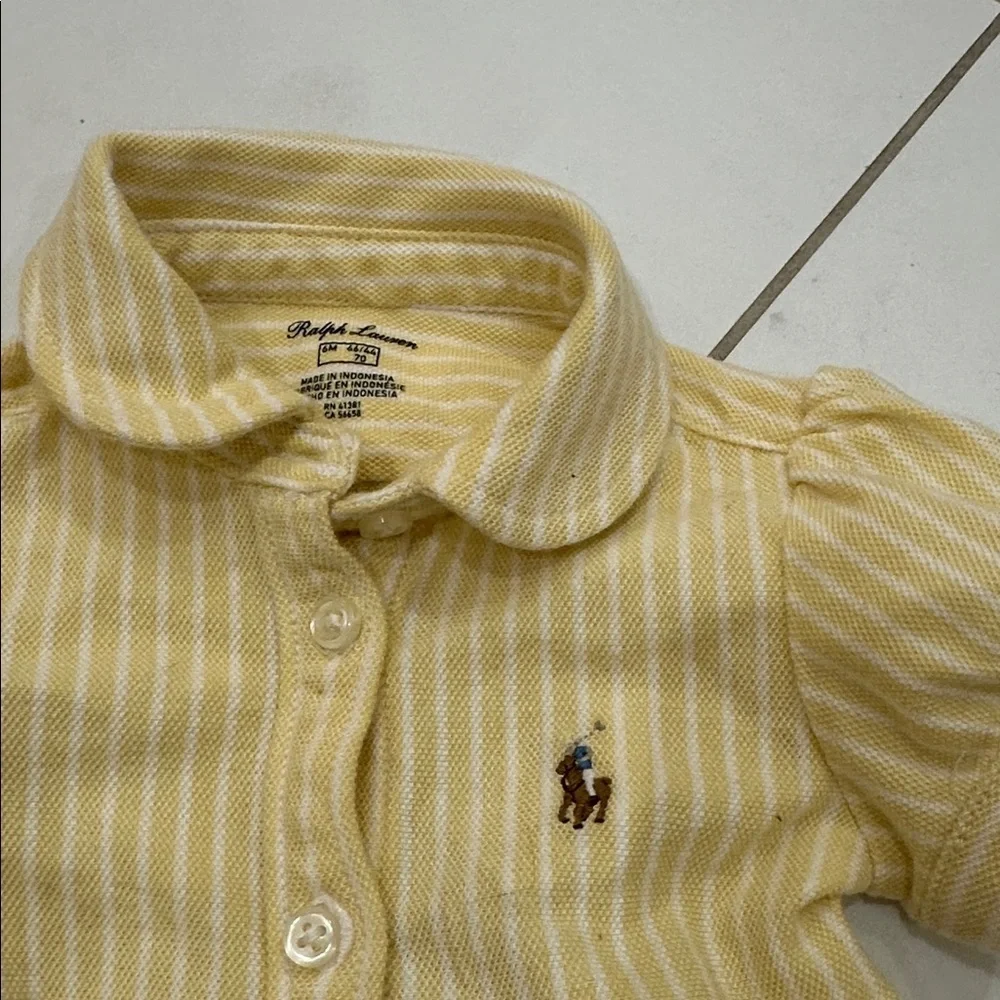 Ralph Lauren Yellow Striped Kids Dress